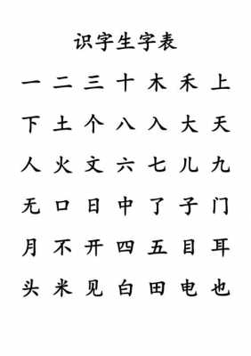 幼儿园学的字