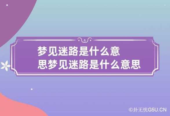 做梦梦到自己迷路了是什么意思_梦到自己迷路了周公解梦