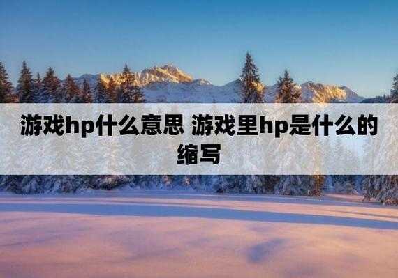 游戏hp是什么意思（游戏里hp是什么意思?）