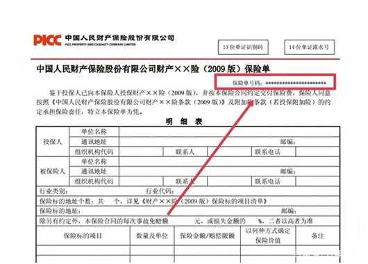 保险公司及保险凭证号是什么