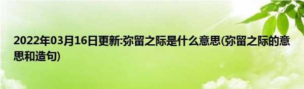 弥留之际是什么意思,弥留之际是什么意思网络用语 